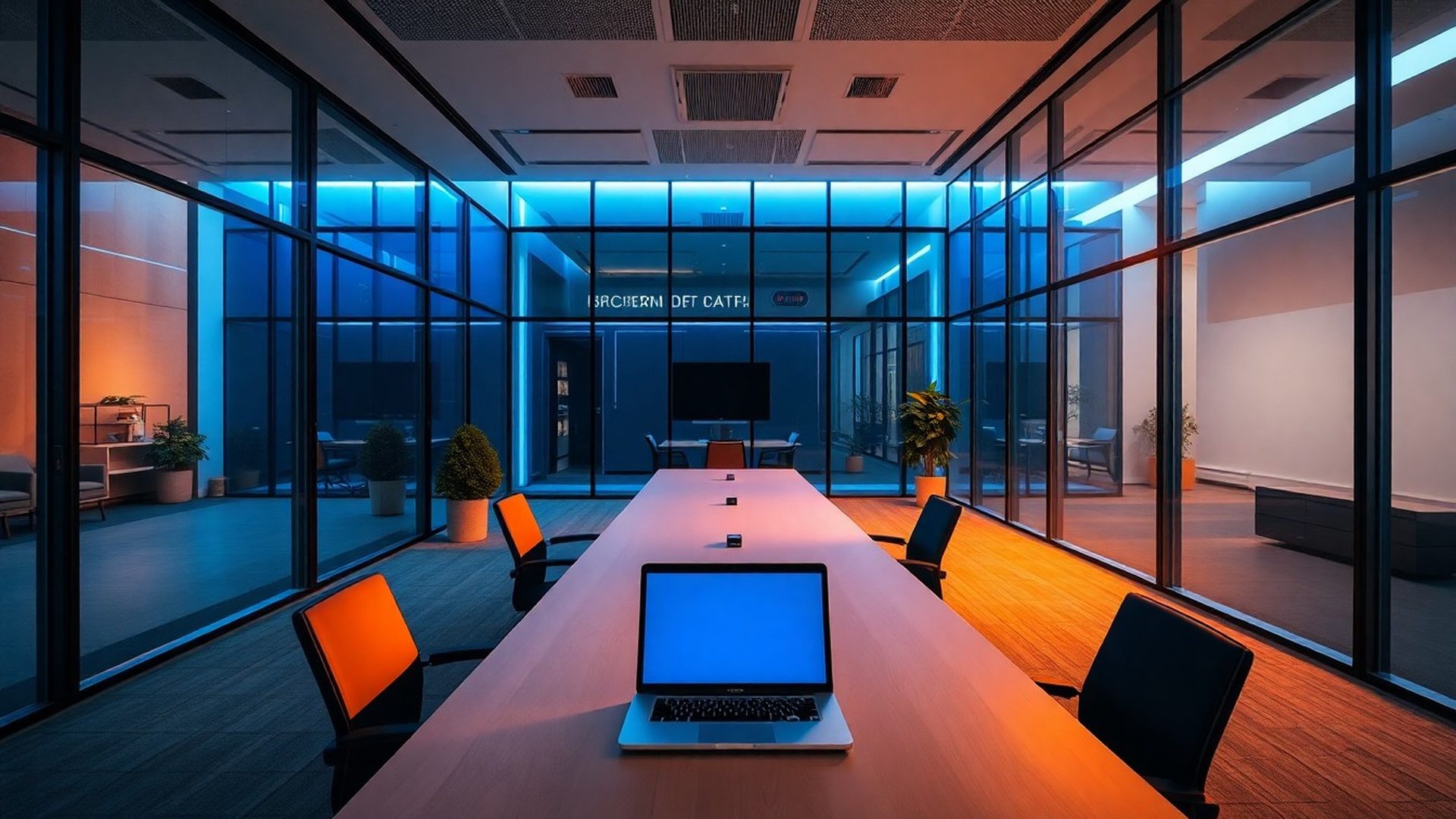 Interior modern de birou AdvisoryHive în Cluj-Napoca